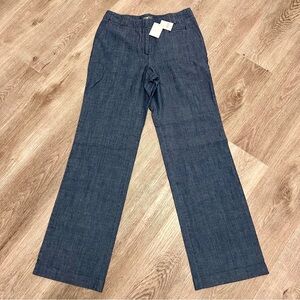 J Jill Chambray Pants Flare Leg A1